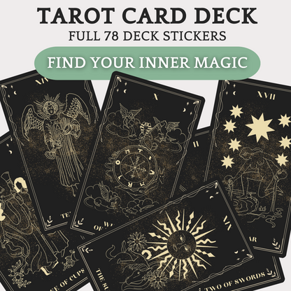 Digital Tarot Card Journal + 78 Tarot Card Full Deck Stickers